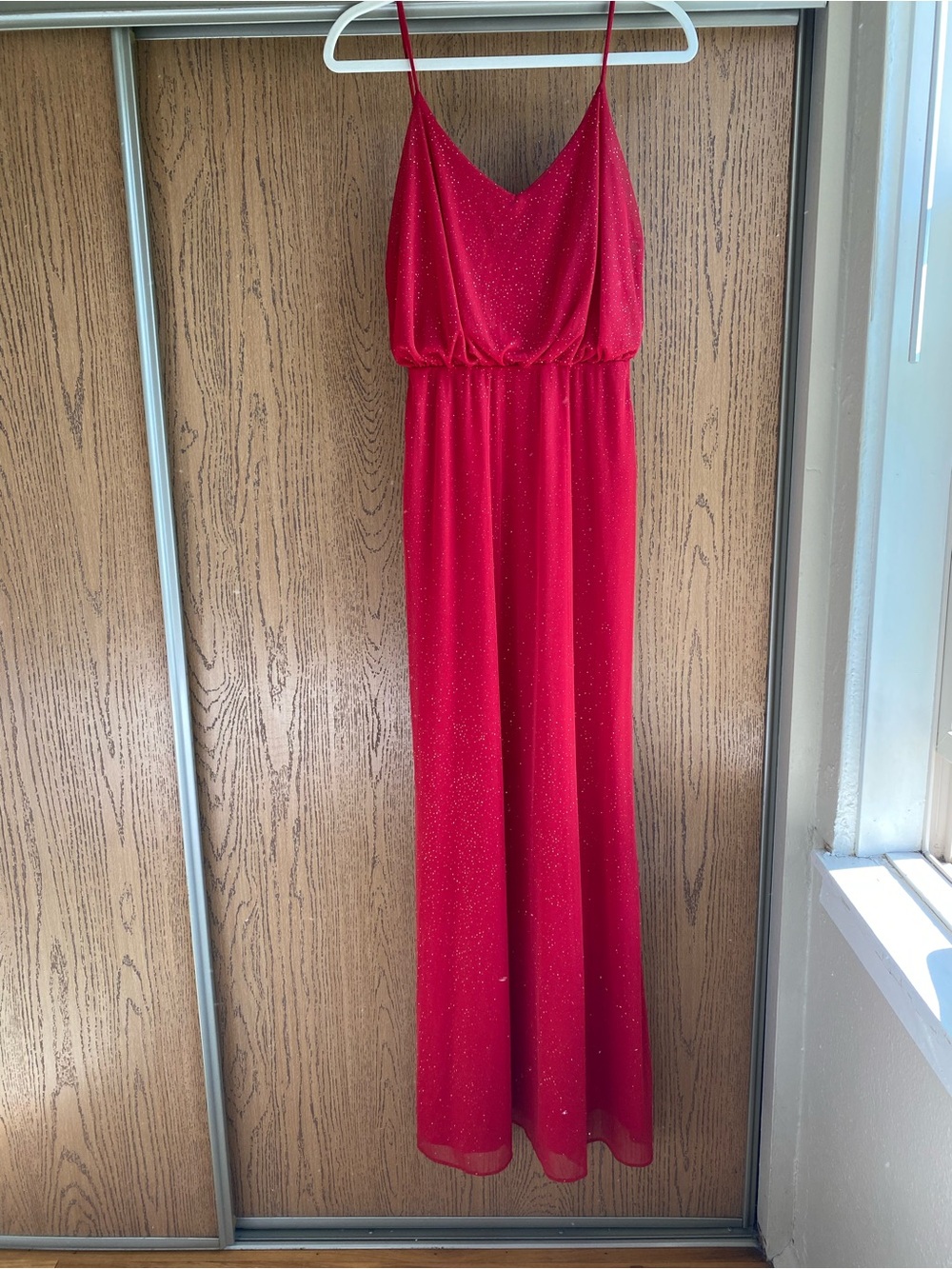Red Sparkle Maxi Dress